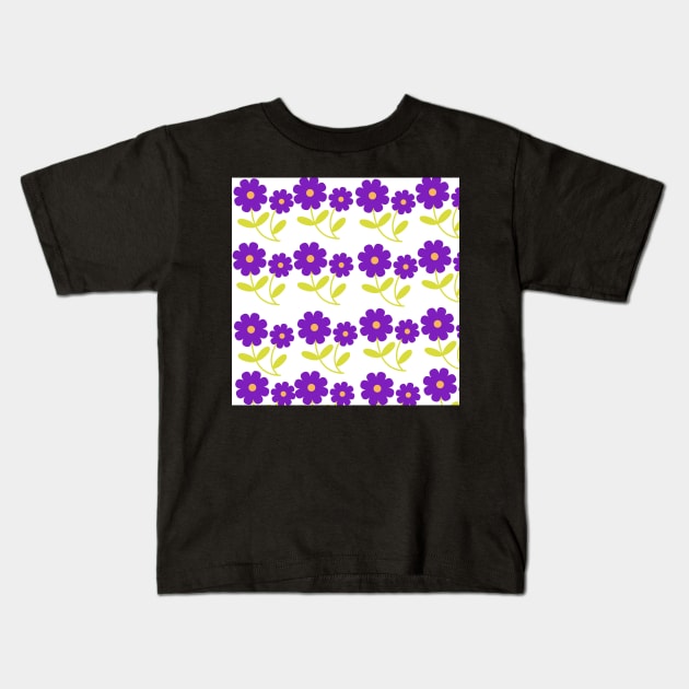 purple flower texture design Kids T-Shirt by Artistic_st